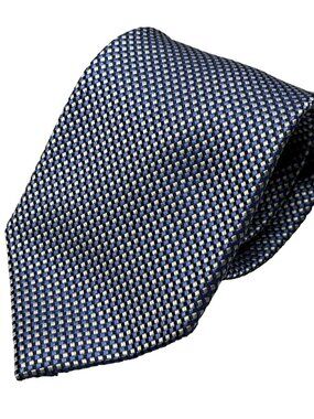 Beau Brummel Soho Tie 100% Silk Handmade Woven Blue 3.5"